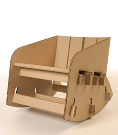 Cardboard Rocking Chair by Brandon Liew