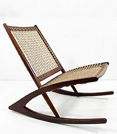 Afromosia Rocking Chair by Fredrik Kayser